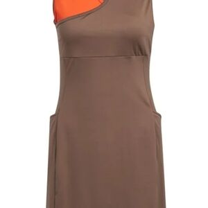 Adidas One Shoulder Brown and Orange Dress
